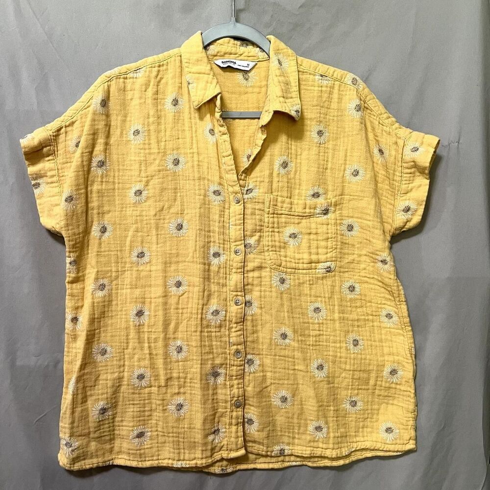 Sonoma-goods-for-life Women's Yellow Shirt
